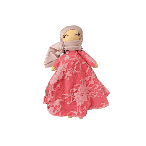 Khadija - Pop met Roze Jurk